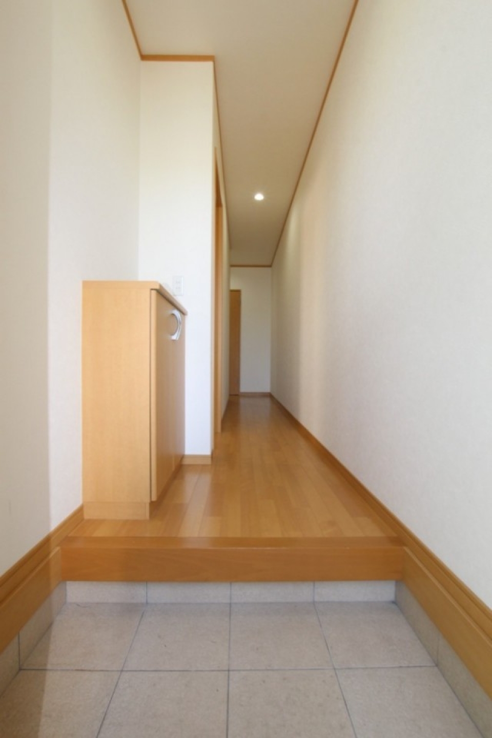 玄関広いが靴箱小さい。