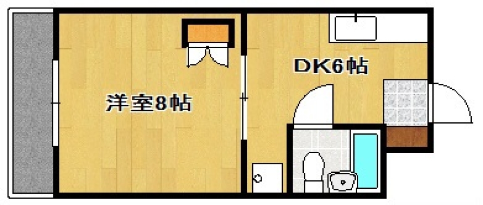 White screen×Wood flooring.の間取り図