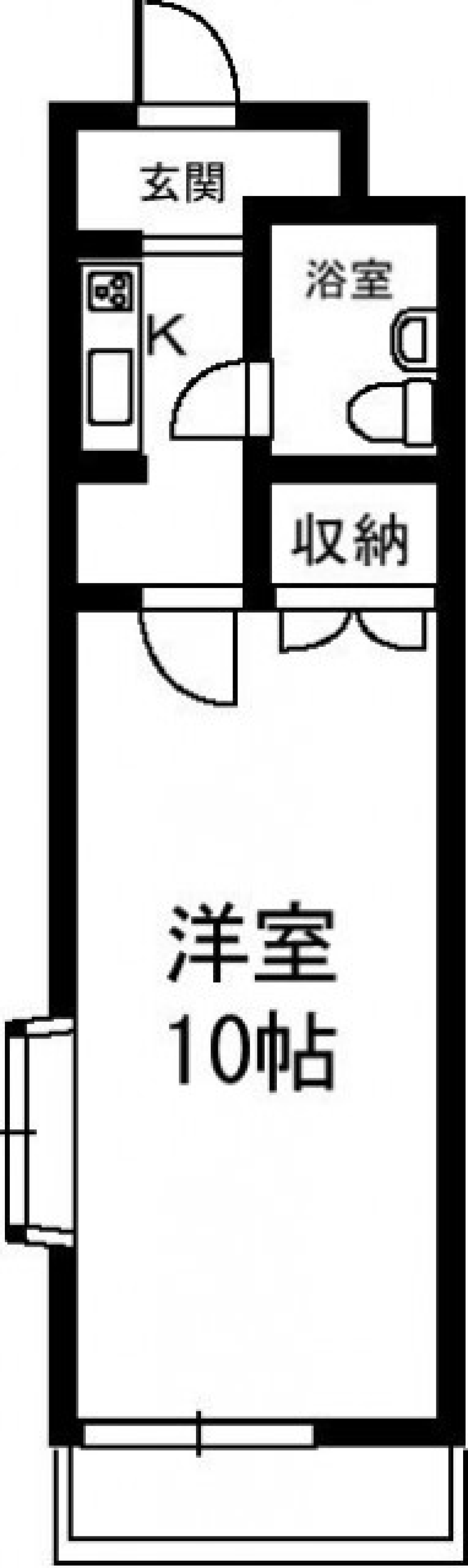 奥行深し、設備も。の間取り図