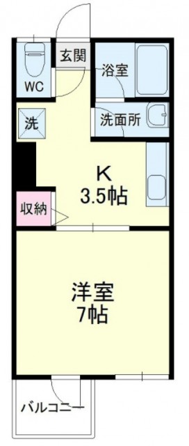 間取りは1K