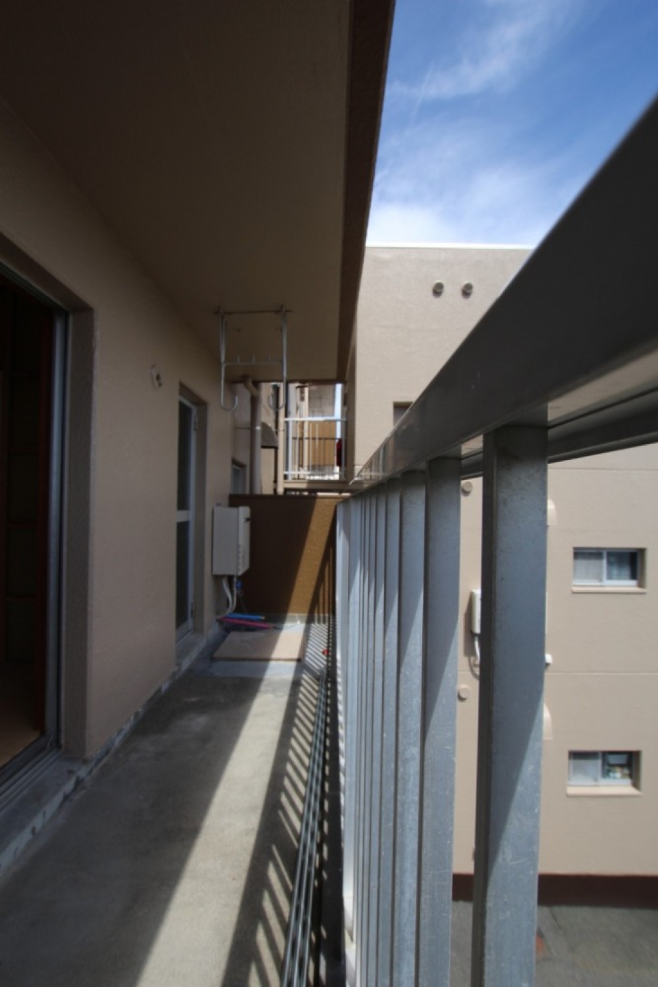 マンションタイプだからこその広いバルコニー。