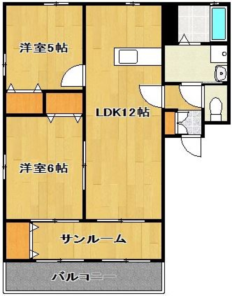 リバーサイド・サンルームの間取り図