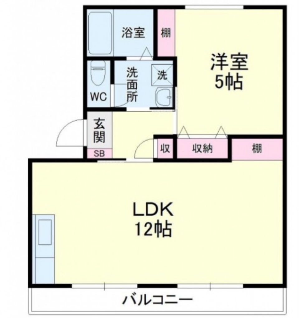 ブルーで揃う集中できるお家の間取り図