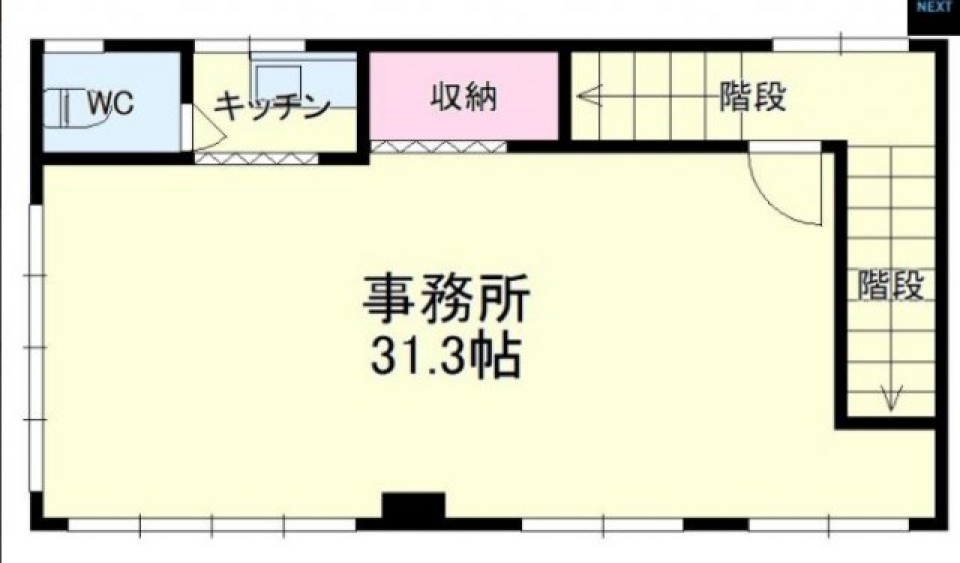 【店舗・事務所】太陽感じるオフィスの間取り図