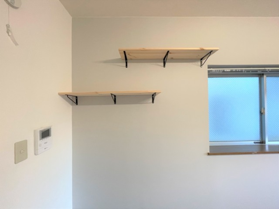 棚が付いているのがまたオシャレ。
