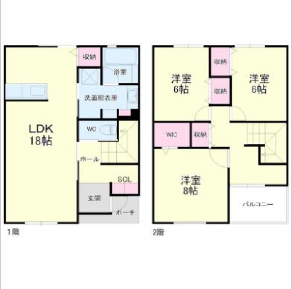 【2022年3月完成！】萩丘テラスハウスの間取り図