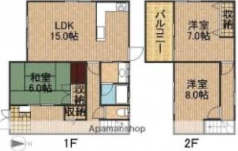 家族の帰るおうち［ペット可］の間取り図