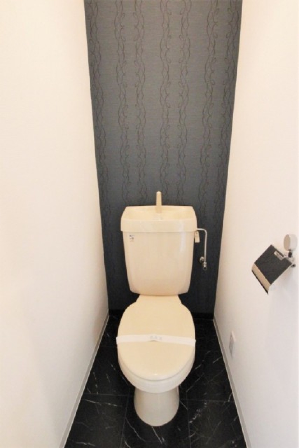 トイレもブラック。