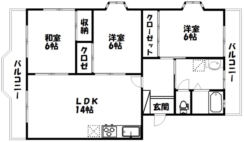 静かな湖畔での間取り図