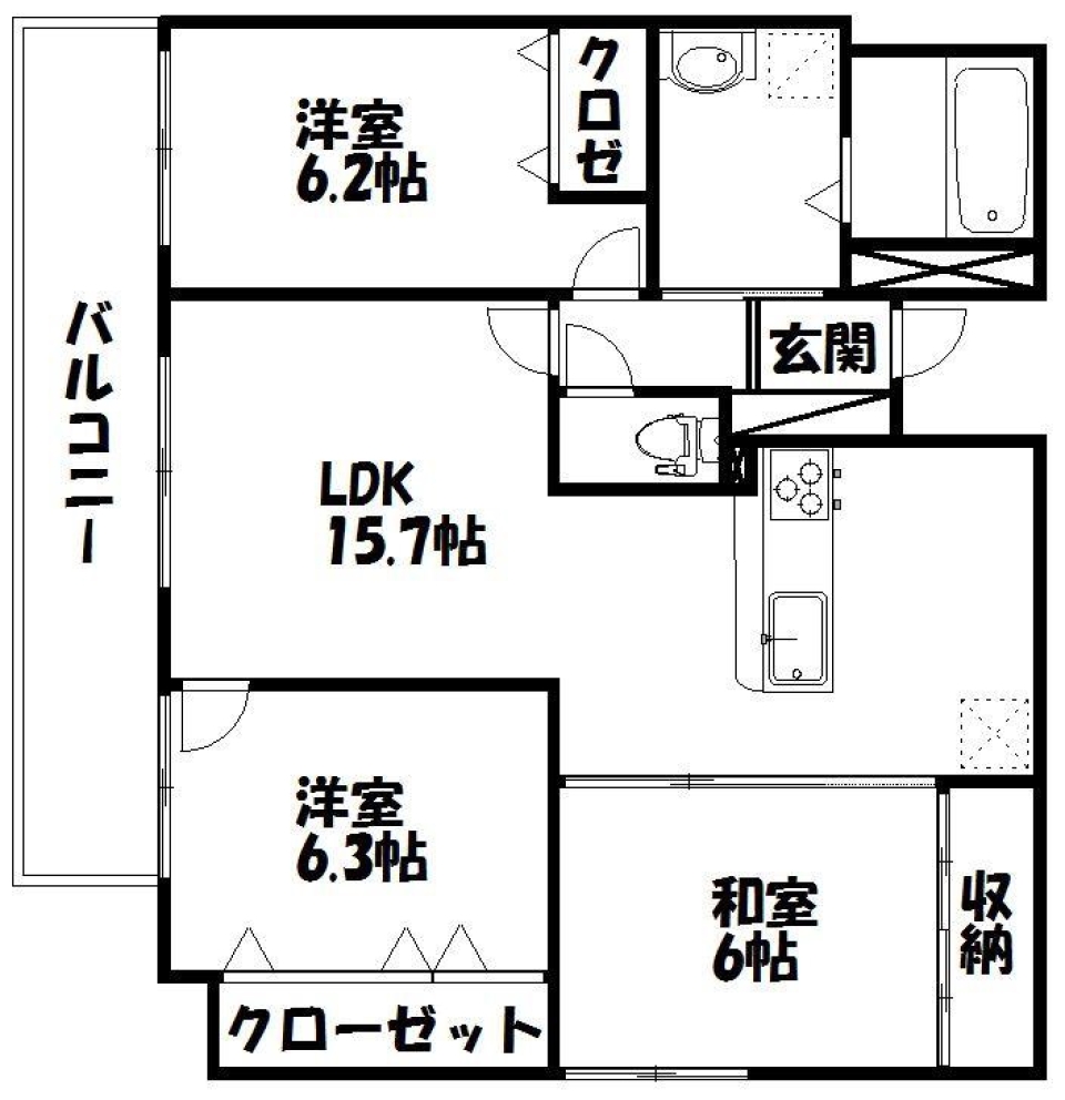 分譲仕様　高級賃貸！の間取り図