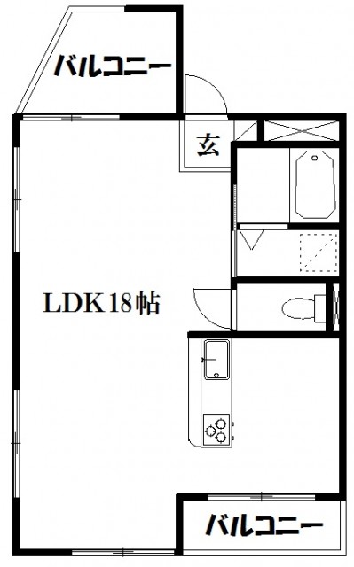 間取りとしては１R。