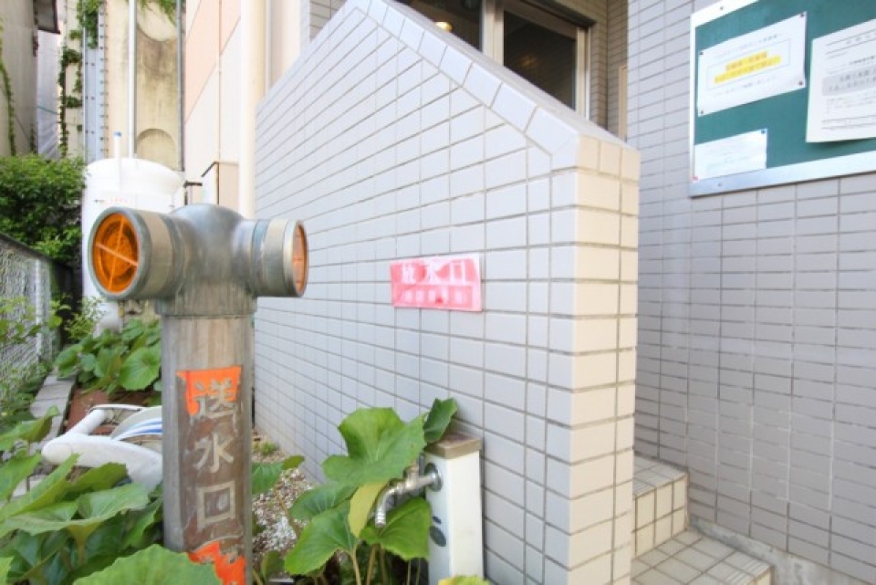 もしもの時の「送水口」。