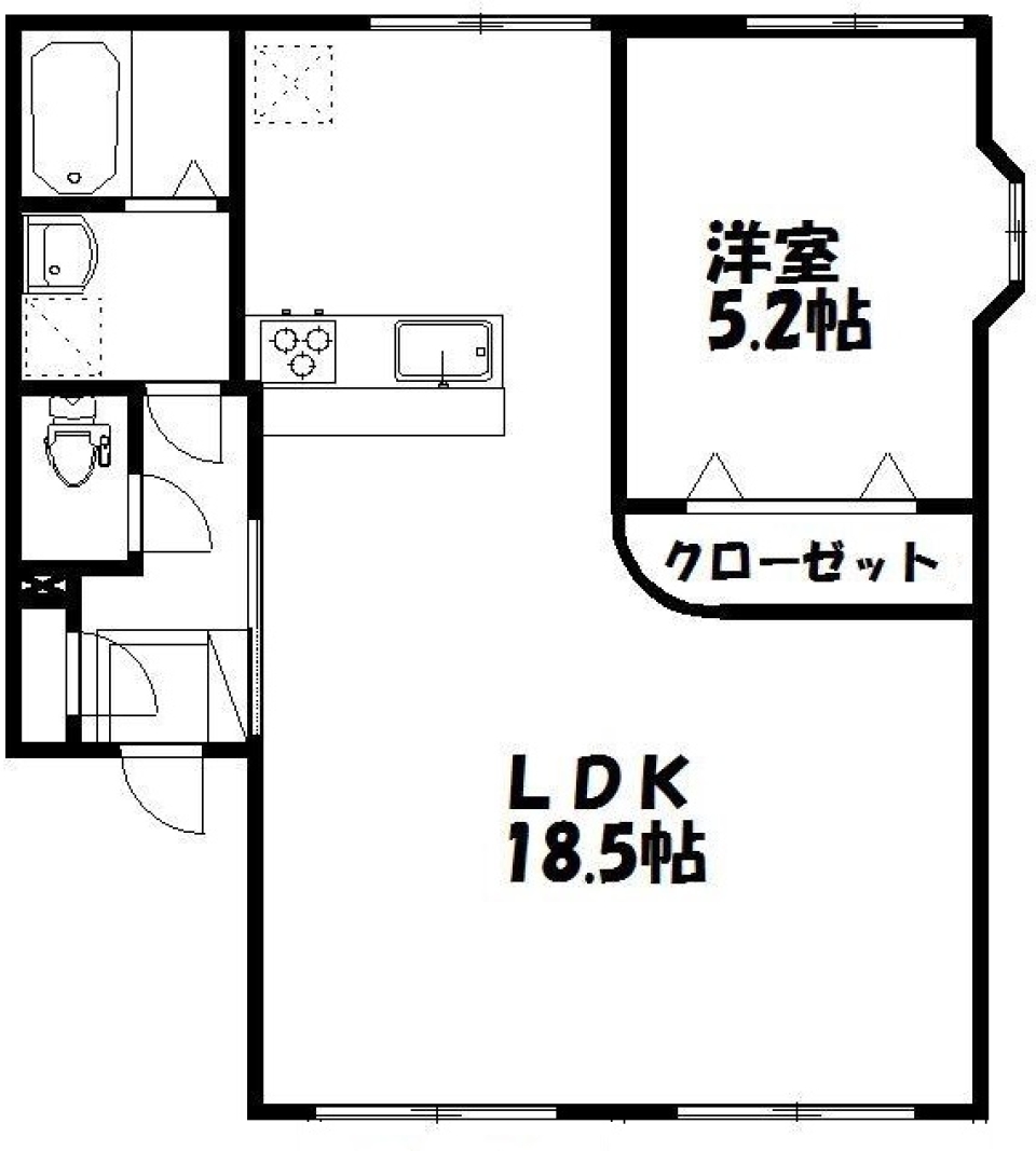 白×橙のふわふわルーム。の間取り図