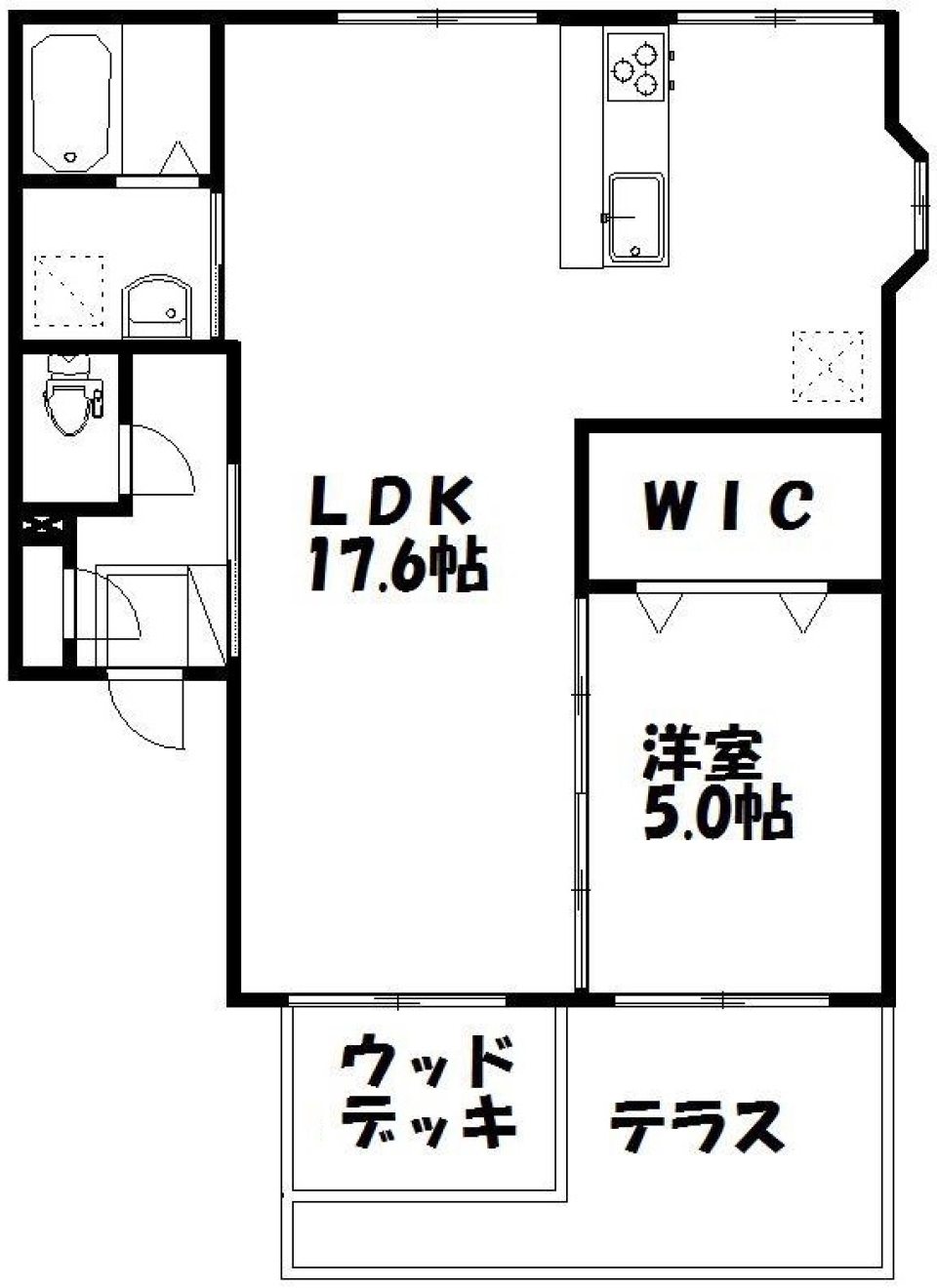White×Dark brownのChic Style”の間取り図