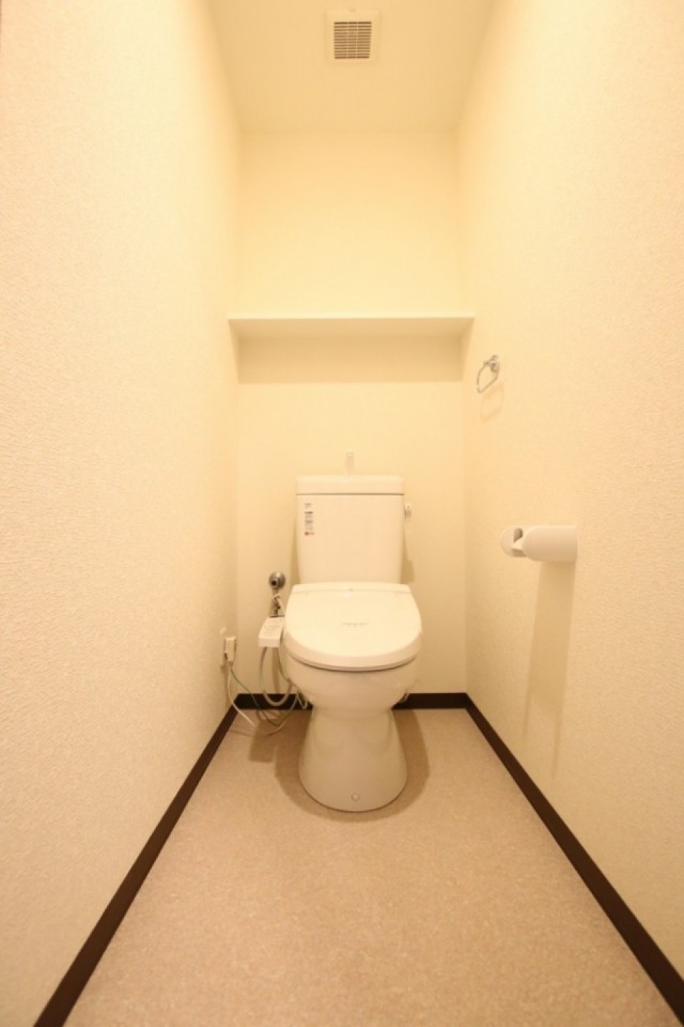 奥まっているため縦に長いトイレ。