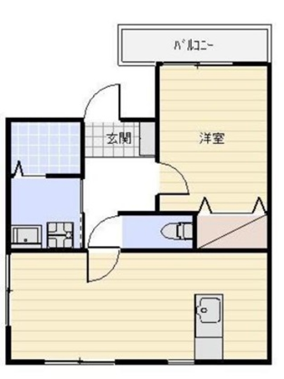 シンプルなデザイナーズライフの間取り図