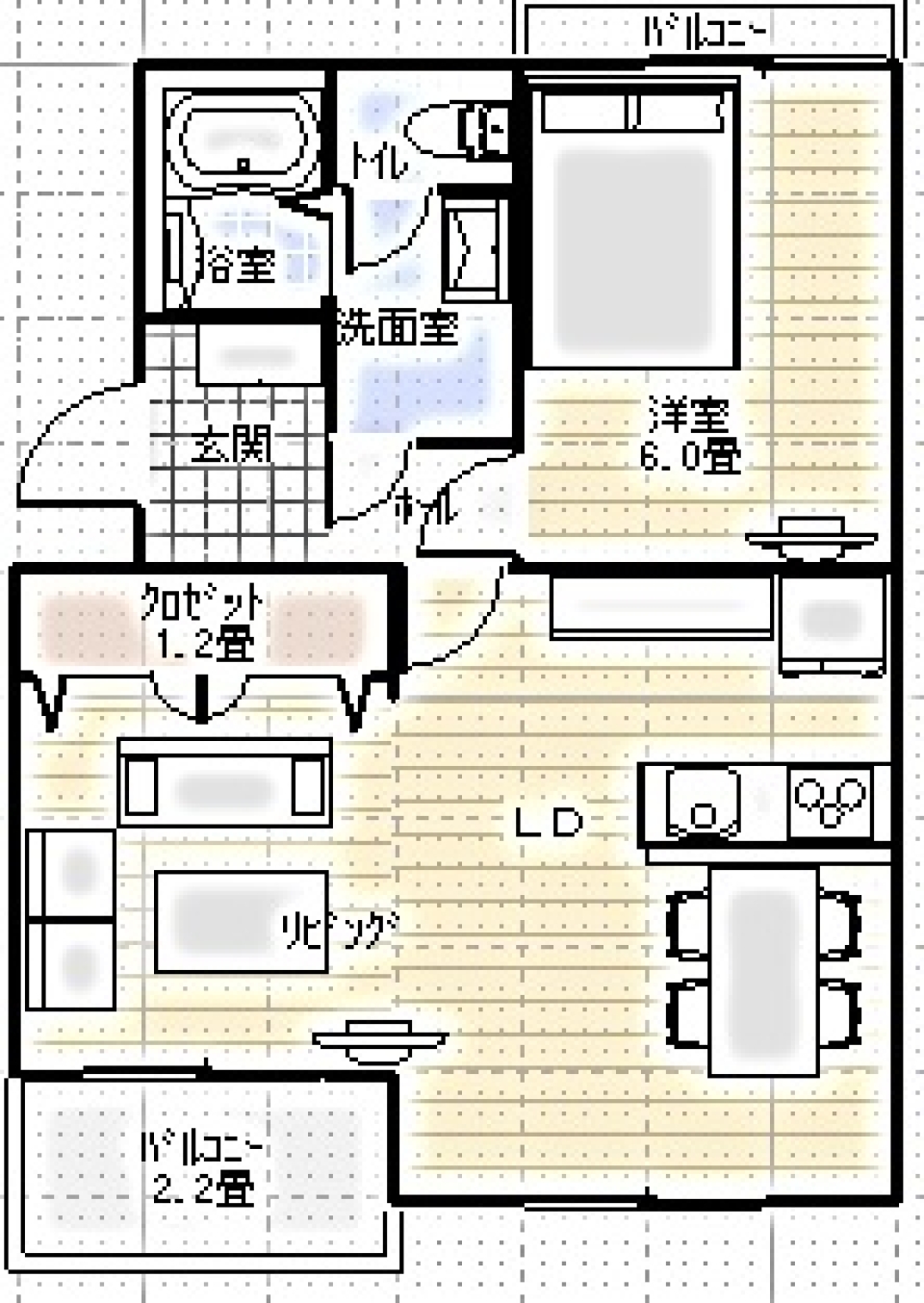 アジアンテイストショールームの間取り図