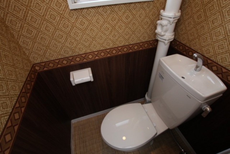 トイレは派手でした。