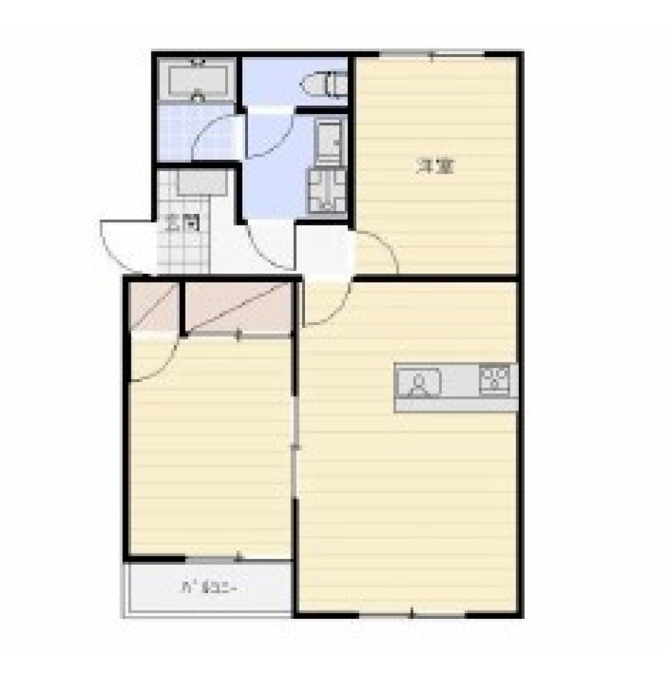 角部屋で優々おうち時間満喫の間取り図
