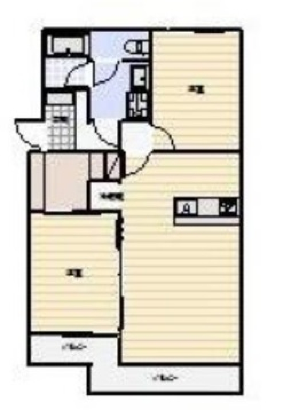 ワインとチーズを、この部屋との間取り図