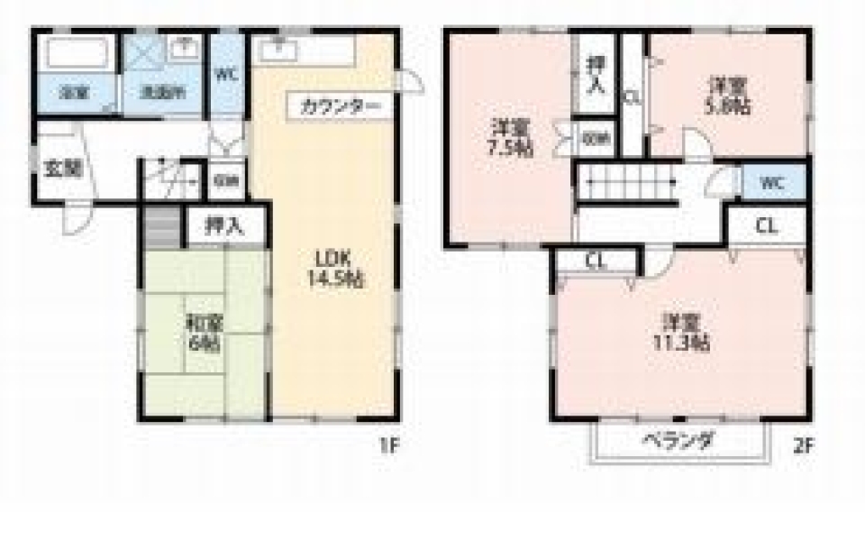 ファミリーでやっぱり暮らすなら、やっぱり戸建よね。の間取り図