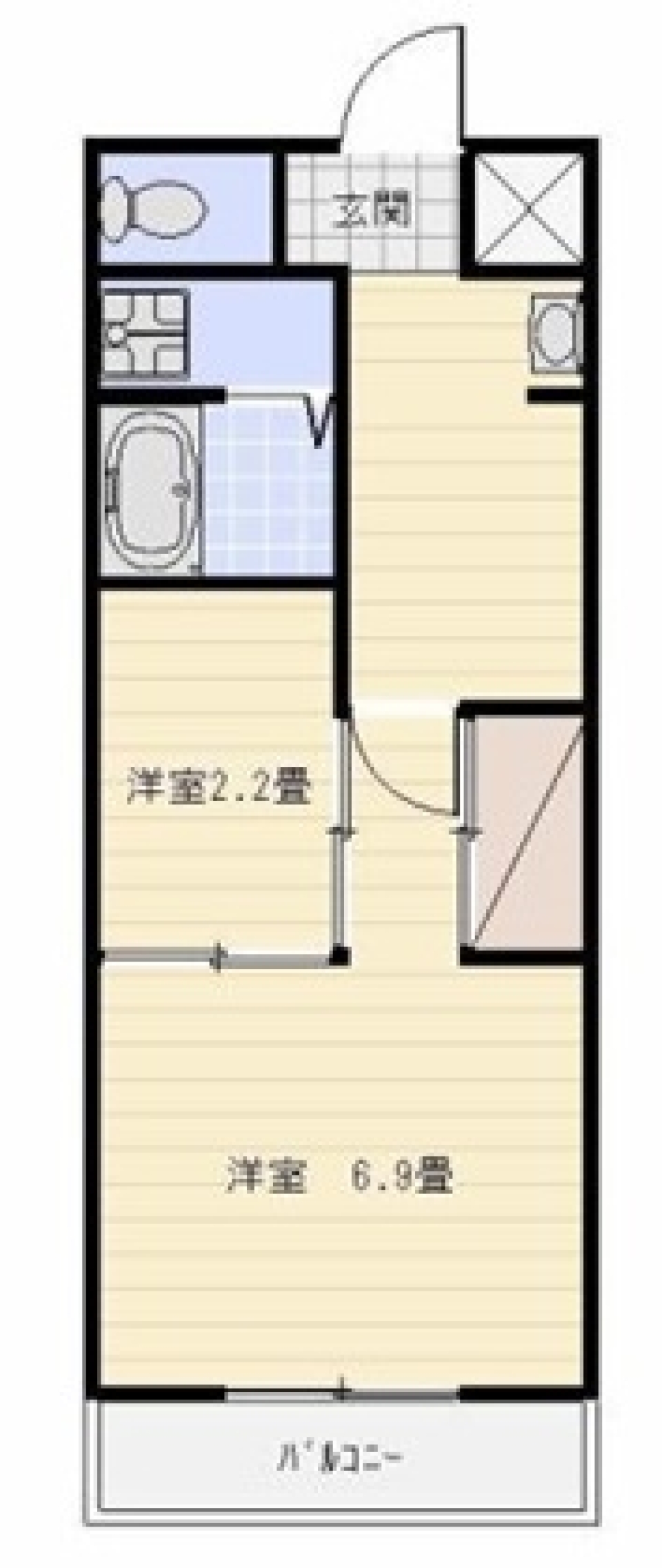 駅まで徒歩1分！秘密の小部屋があるお部屋。の間取り図