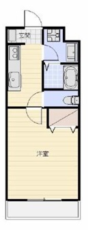 お洒落1Kの間取り図。