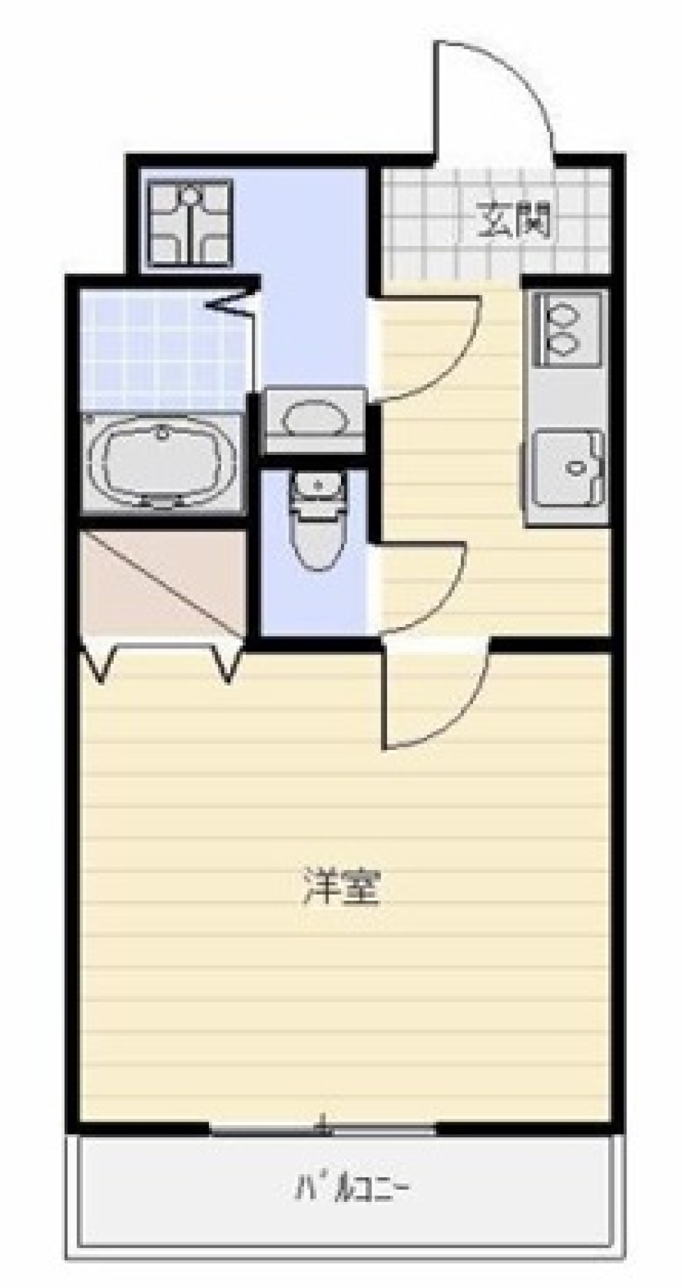 white×blue　~with システムキッチン~の間取り図