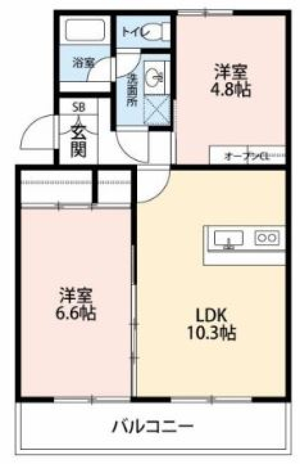 トイレに注目。の間取り図
