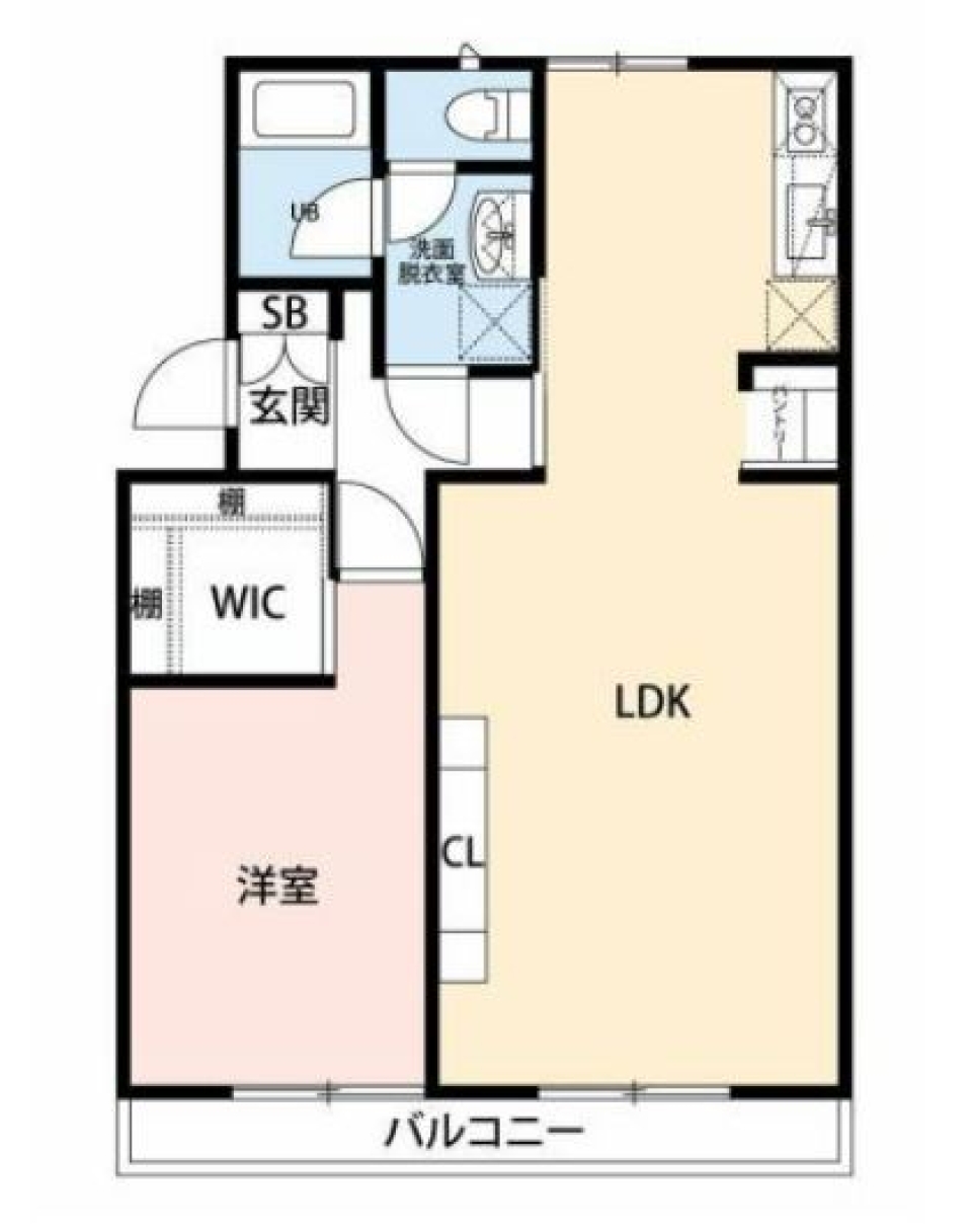 魅せる収納、何置く？の間取り図