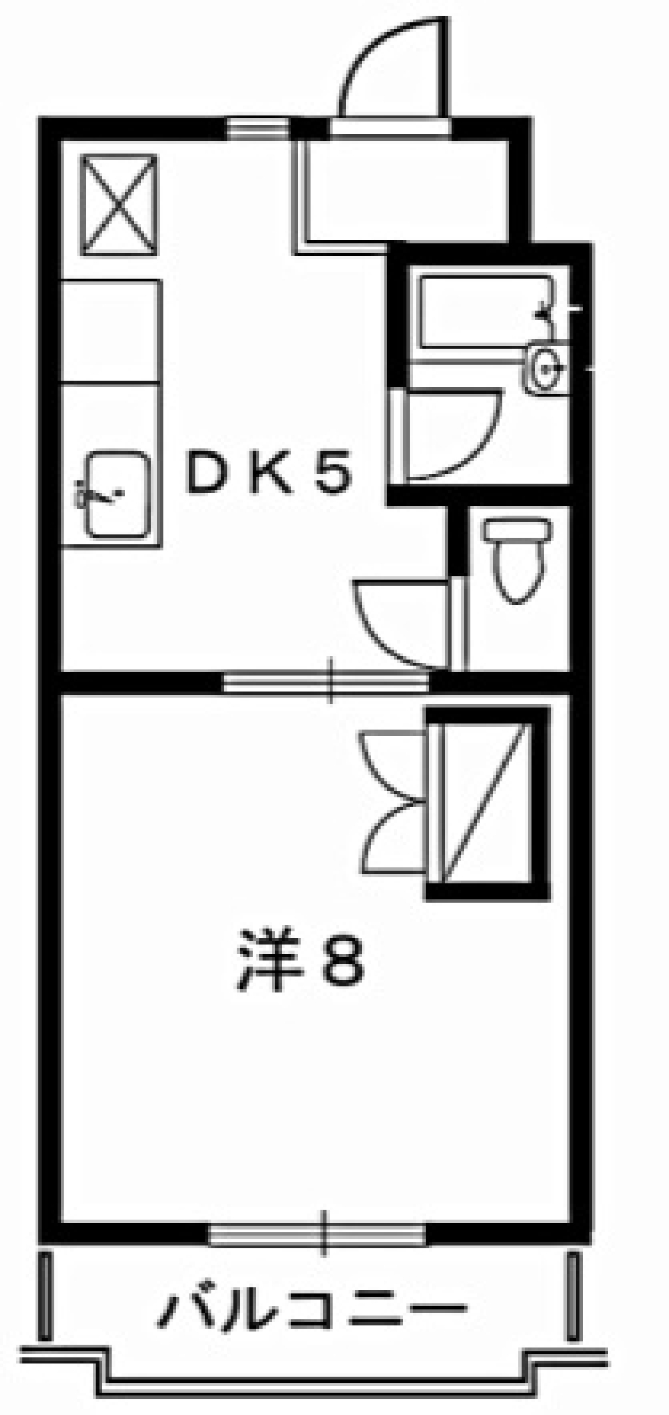 愛するペットと共に　シンプルルームの間取り図