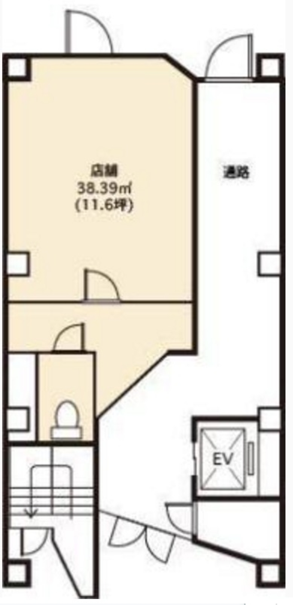 【事業用賃貸】終電３分前でも大丈夫。の間取り図