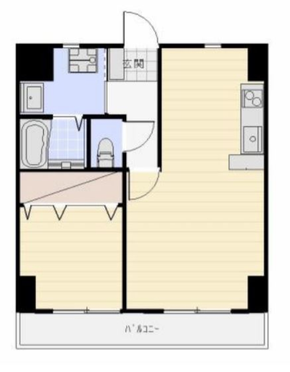 西へ東へ。忙しいビジネスパーソンの一人部屋。の間取り図