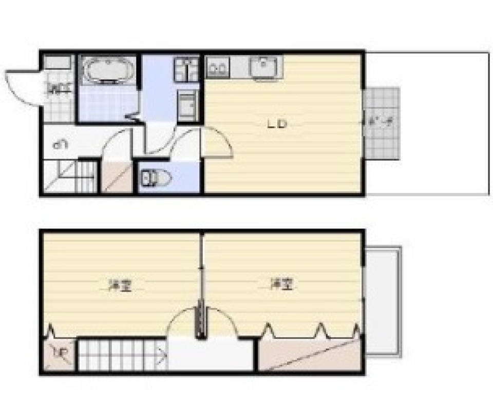 愛車用車庫を専用庭へ。の間取り図