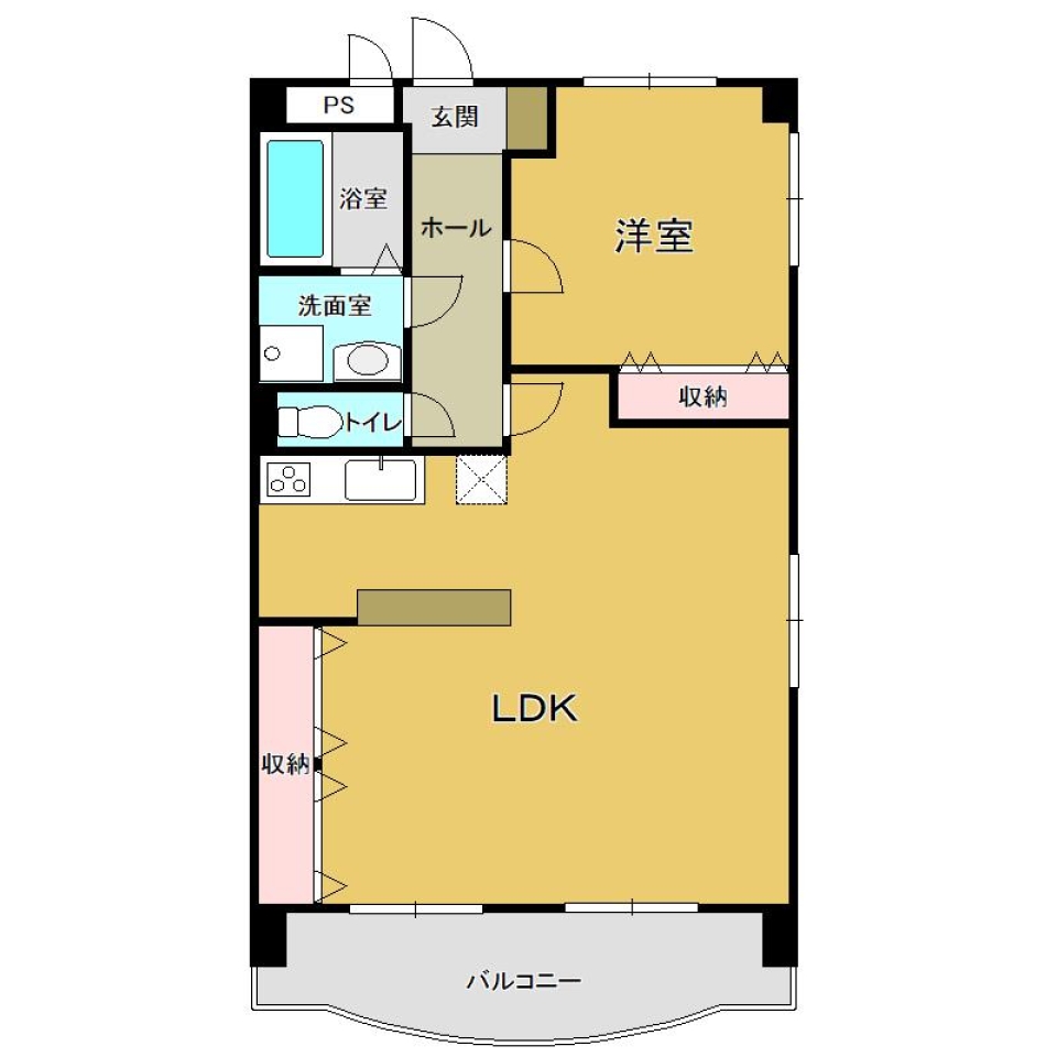 シンプルにペットと住まう［ペット可］の間取り図