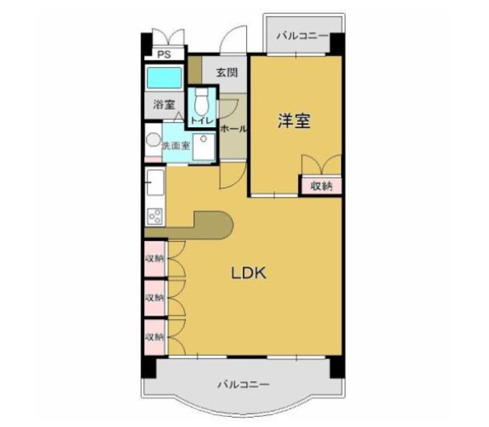夕陽当たるデザイナーズM［ペット可］の間取り図