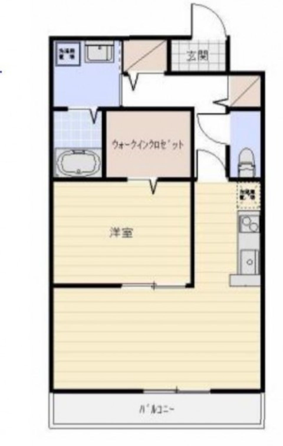 光彩る、ファッショニスタの為の１LDK。の間取り図