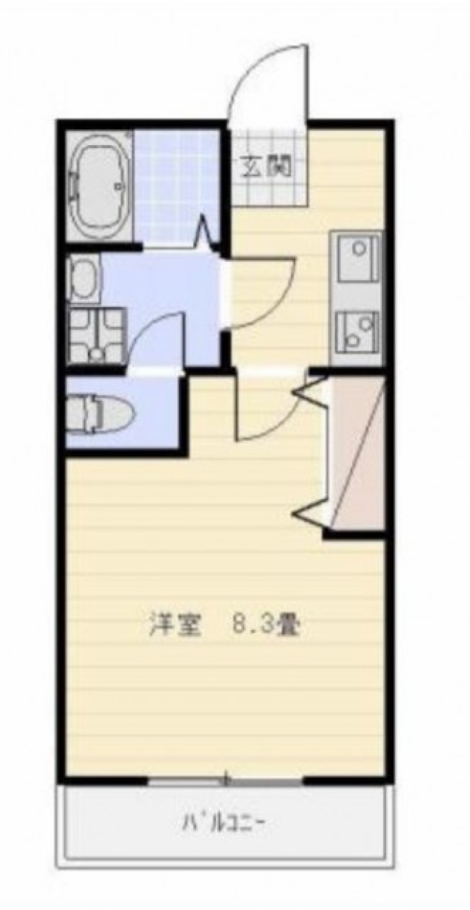 駅徒歩圏内！？日当たり良好な一人暮らしはこちらの部屋から！の間取り図