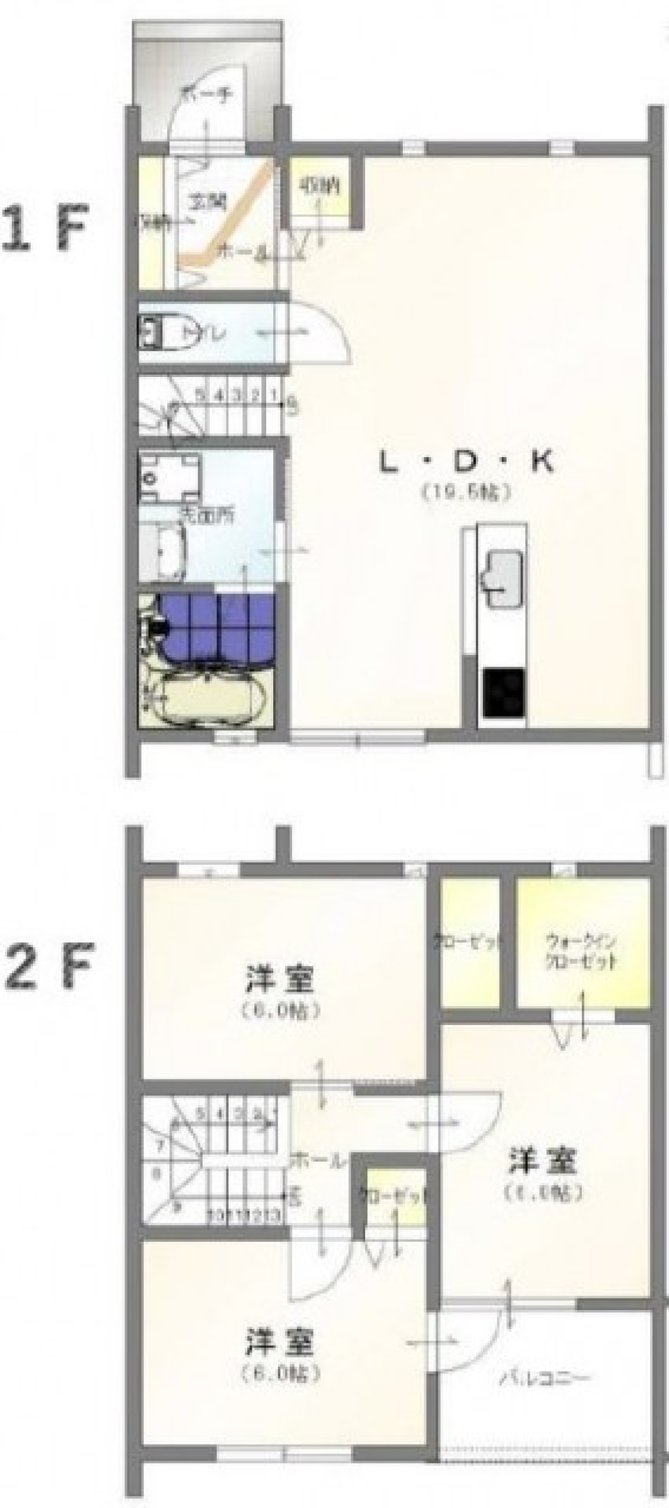 収納も日当たりも◎ おしゃれ一戸建て！の間取り図