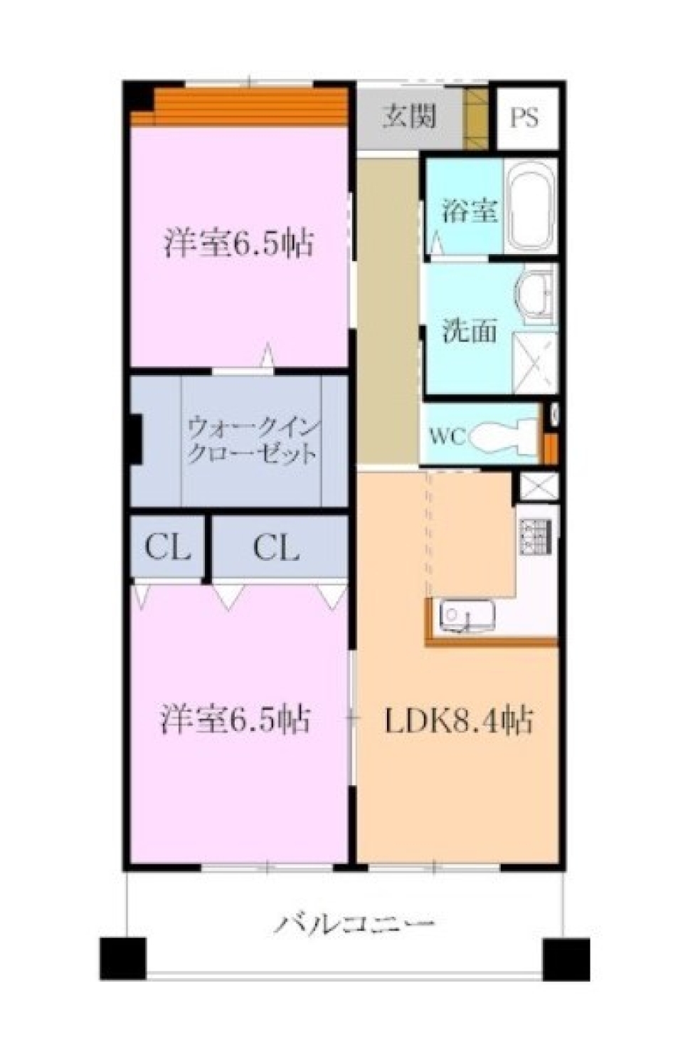 L字キッチンのおうちの間取り図
