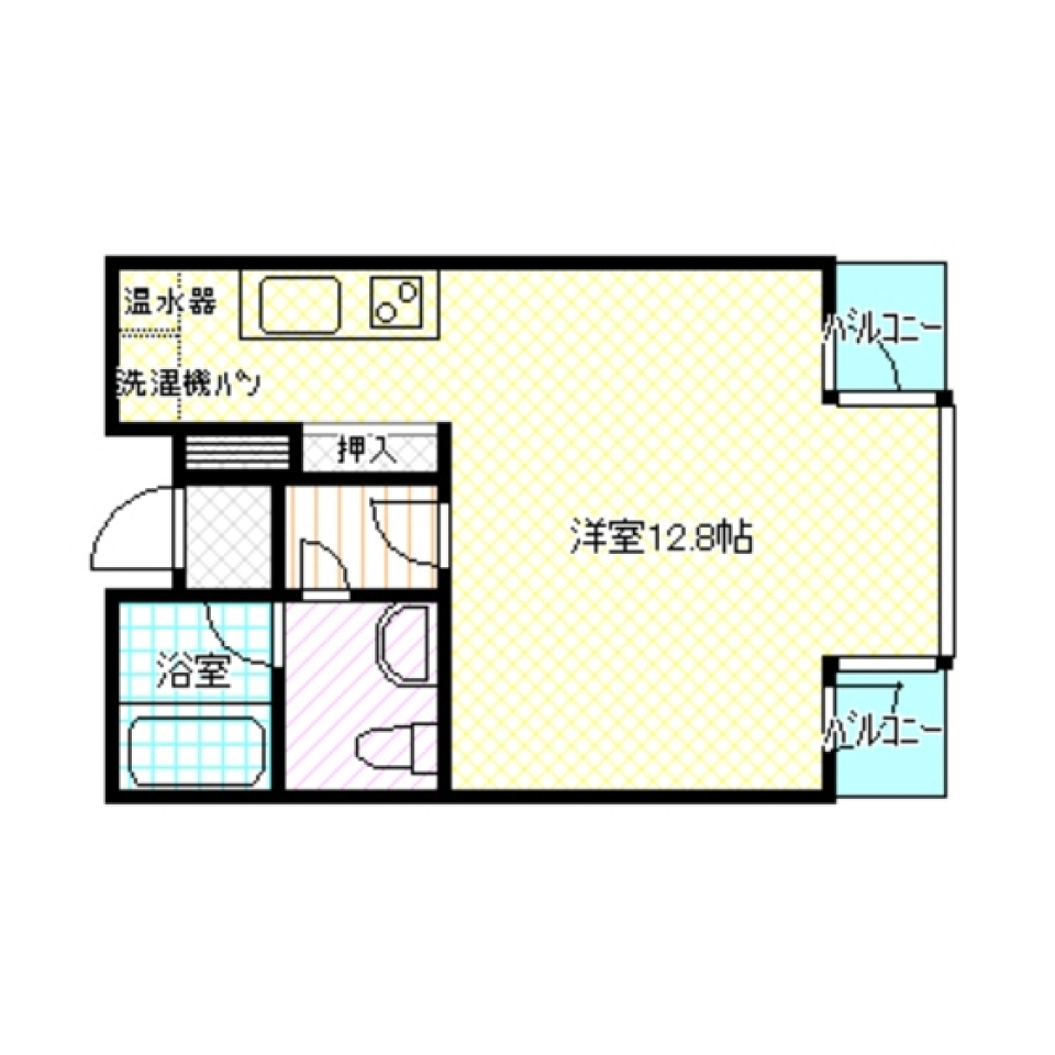 ガラスブロックというアートな空間の間取り図