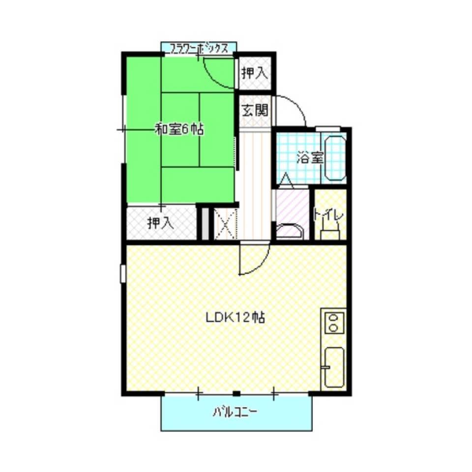 あえての和室派に、ひと味違った6畳間。の間取り図