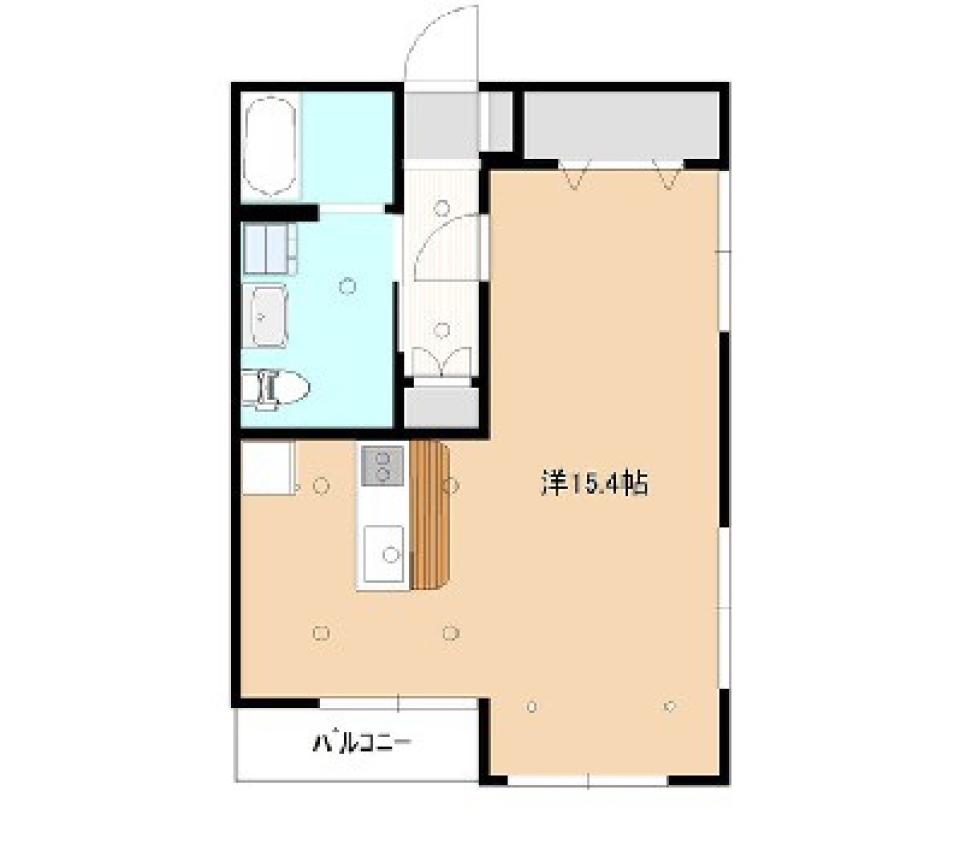 38㎡のナチュラル空間。の間取り図