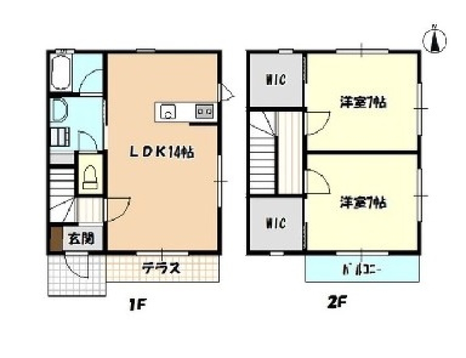 ダブルウォークインという贅沢な間取り。の間取り図
