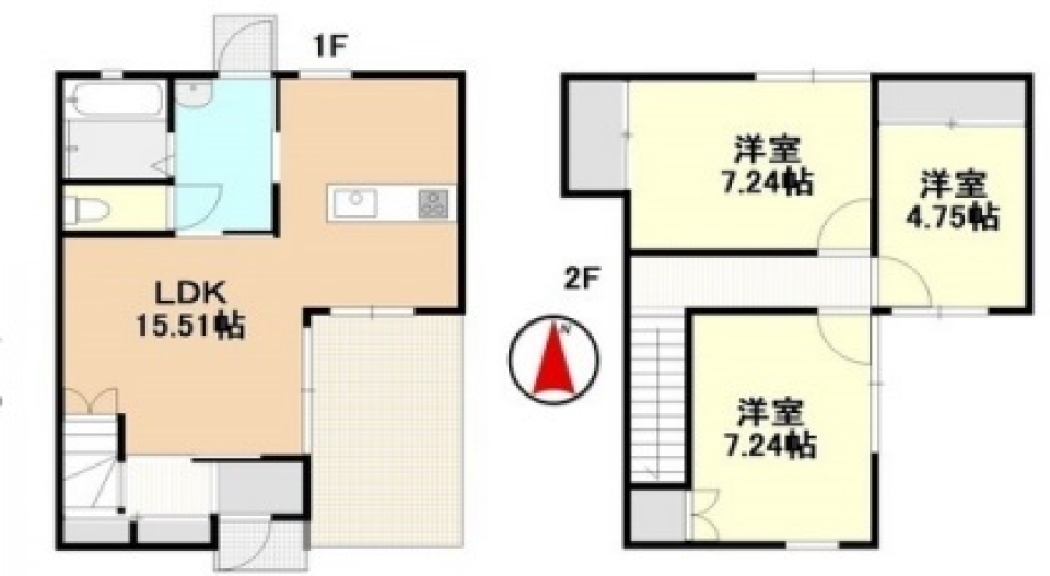 Carre blanc KAMIJIMAの間取り図