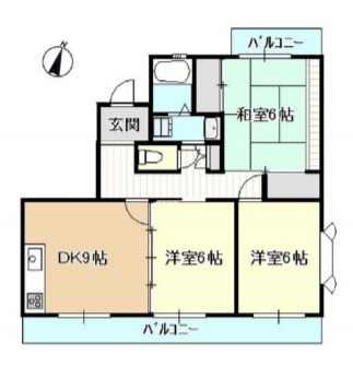3DKの間取りですが、2LDKとして生活するのものありかも。
