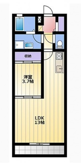 ひとり暮らしにちょうどいいサイズの1LDK