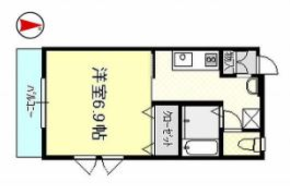 清潔感溢れるシンプルホワイトの間取り図