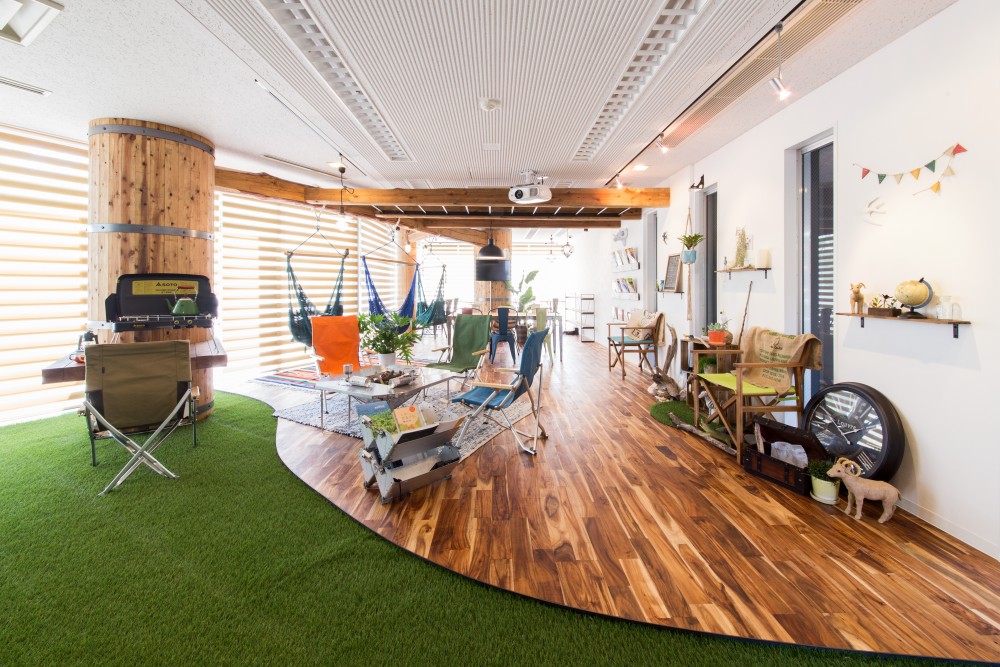 隣の365BASE outdoor hostelの施設も無料で使える。