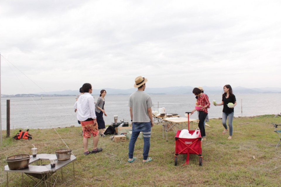 年に数回入居者さんとキャンプなどもする。